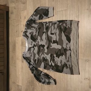 Women's Umgee Black Gray Camo T Shirt Dress Size M